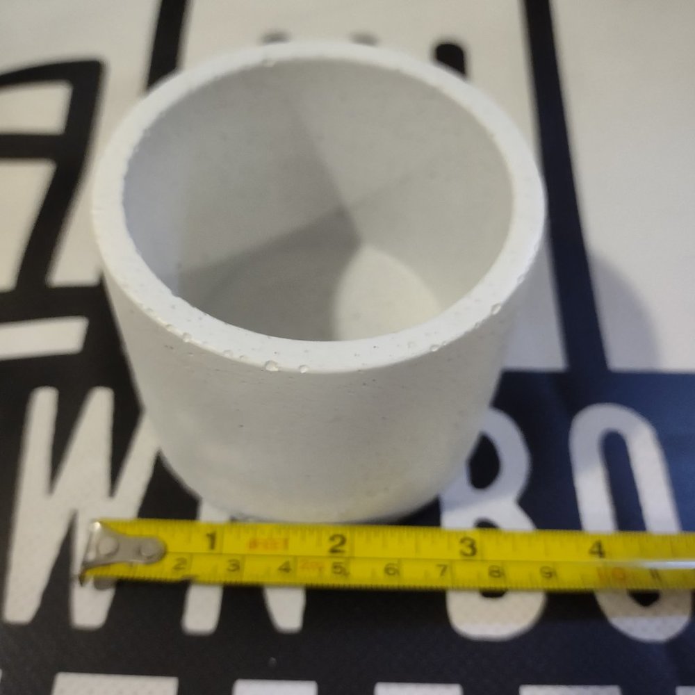 Small cement flower pot 3in unsealed/unpainted - New!